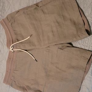 Athleta Grey Linen Shorts